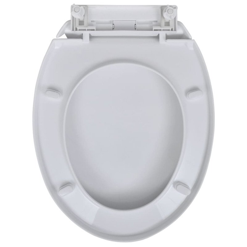 vidaXL WC sedadlá s pomalým sklápaním 2 ks plastové biele