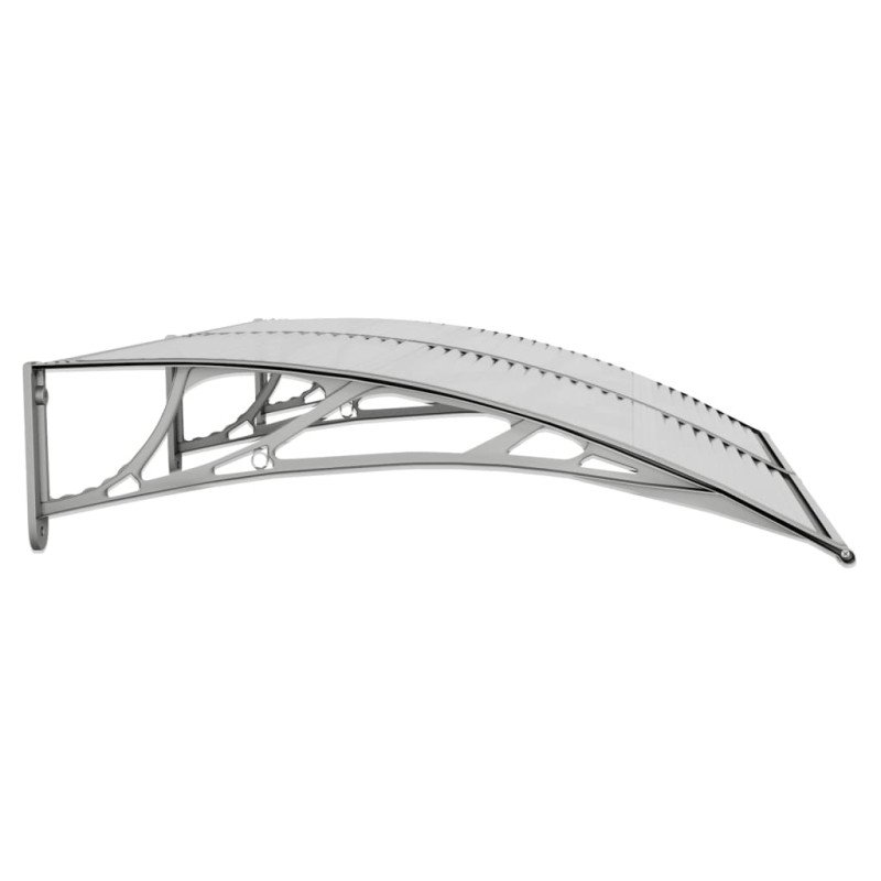 vidaXL Vchodová strieška sivá 150x100 cm polykarbonát