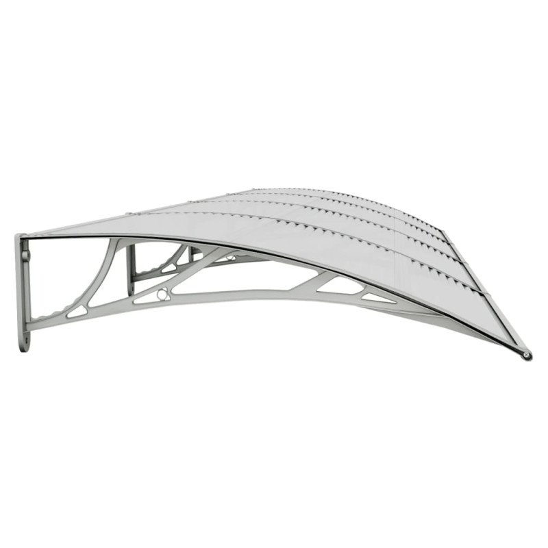 vidaXL Vchodová strieška sivá 400x100 cm polykarbonát
