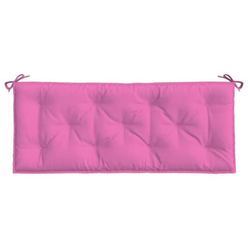vidaXL Podložky na záhradnú lavičku 2 ks ružové 120x50x7 cm látka