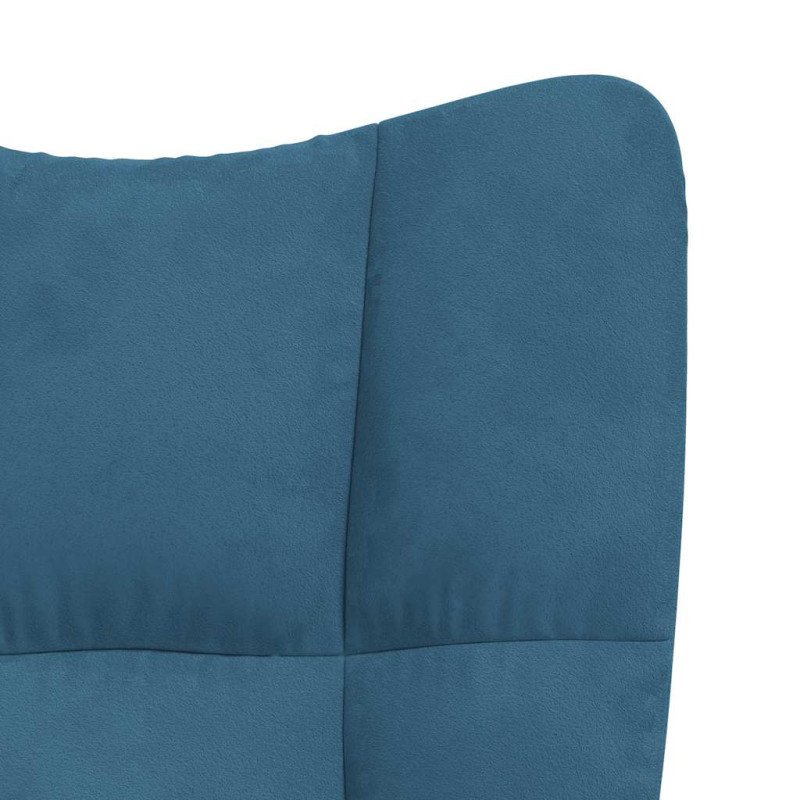 vidaXL Relaxačné kreslo modré zamat