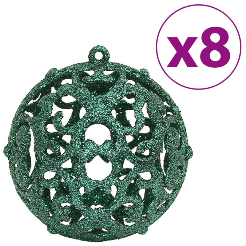 vidaXL Vianočné ozdoby 100 ks zelené 3 / 4 / 6 cm