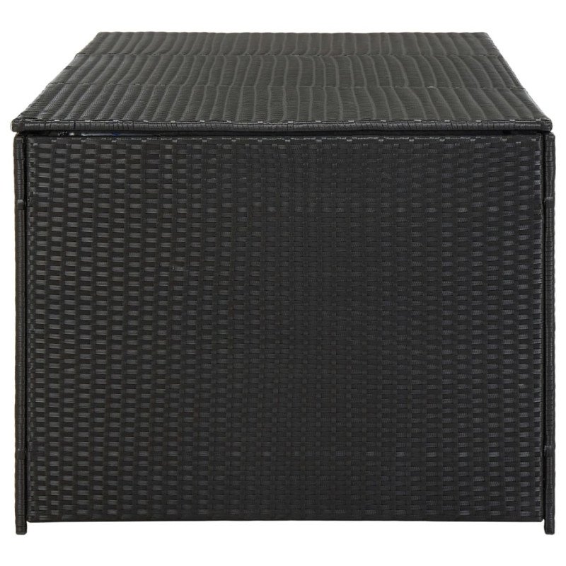 vidaXL Záhradný úložný box čierny 180x90x70 cm polyratanový
