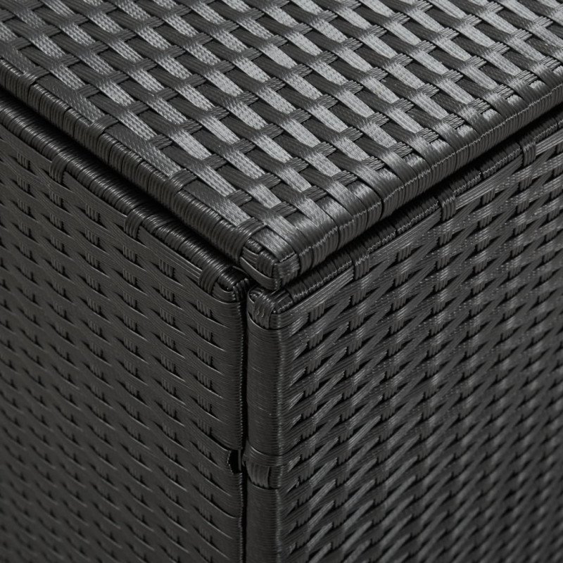 vidaXL Záhradný úložný box čierny 180x90x70 cm polyratanový