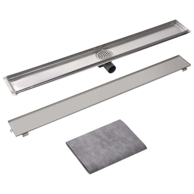 vidaXL Rovný sprchový odtok, 1030x140 mm, nerezová oceľ