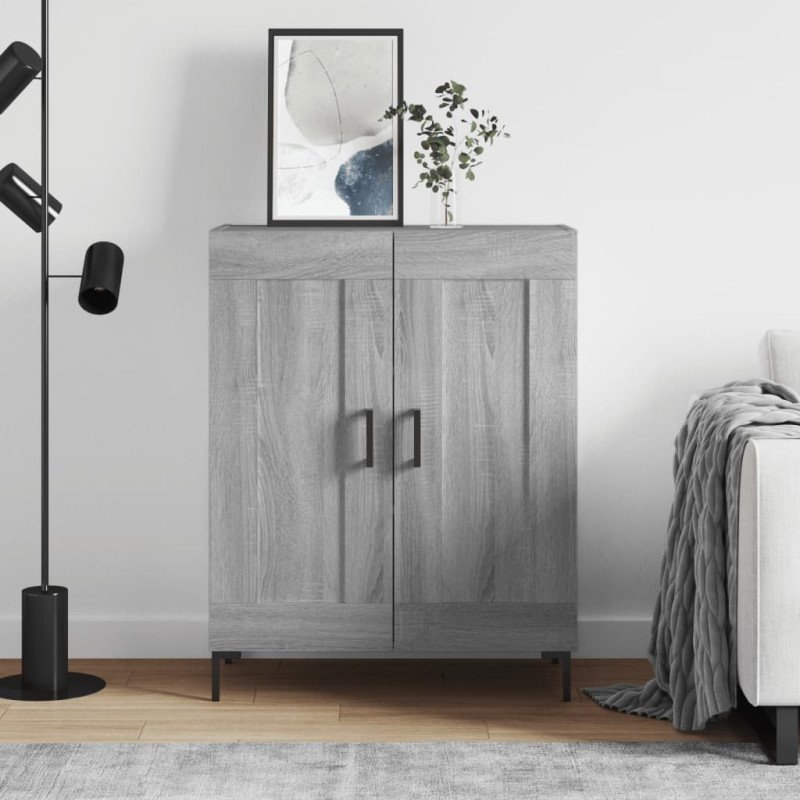 vidaXL Komoda sivý dub sonoma 69,5x34x90 cm kompozitné drevo
