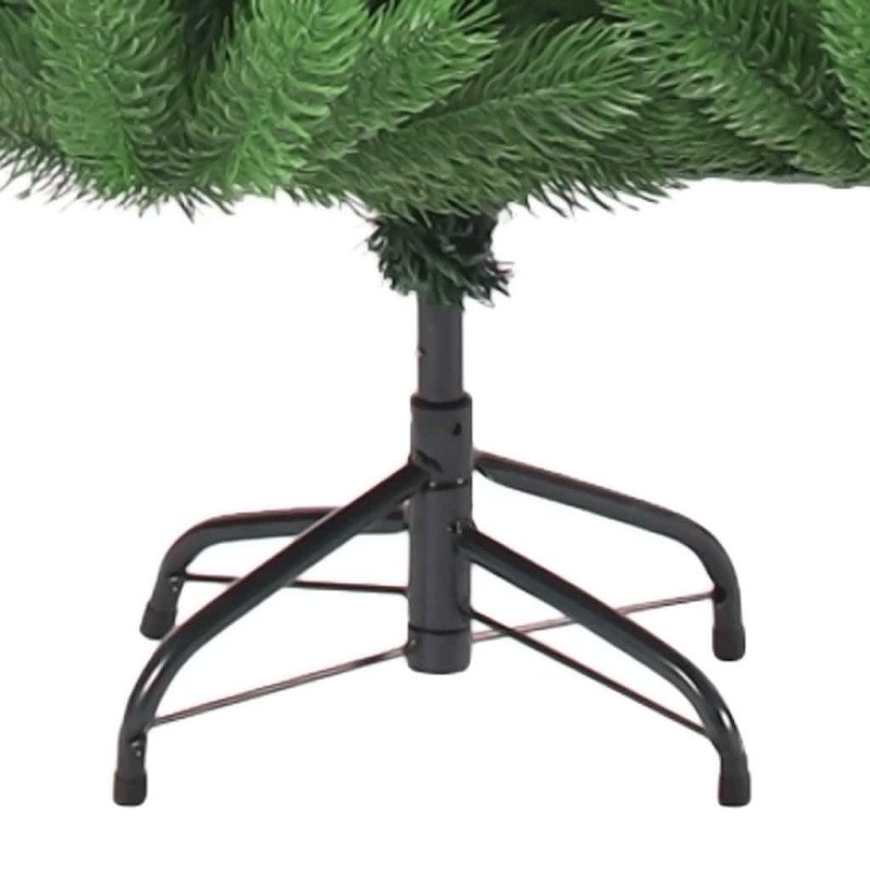vidaXL Umelý vianočný stromček jedľa Nordmann LED a gule zelený 150 cm