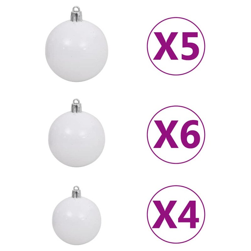 vidaXL Umelý vianočný stromček jedľa Nordmann LED a gule zelený 150 cm