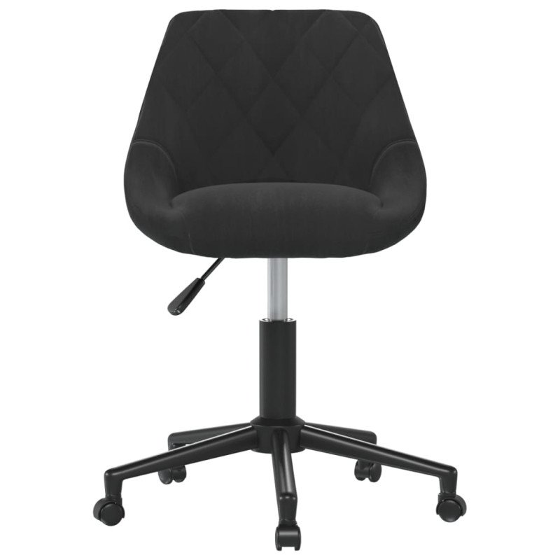 vidaXL Otočná jedálenská stolička čierna zamatová 