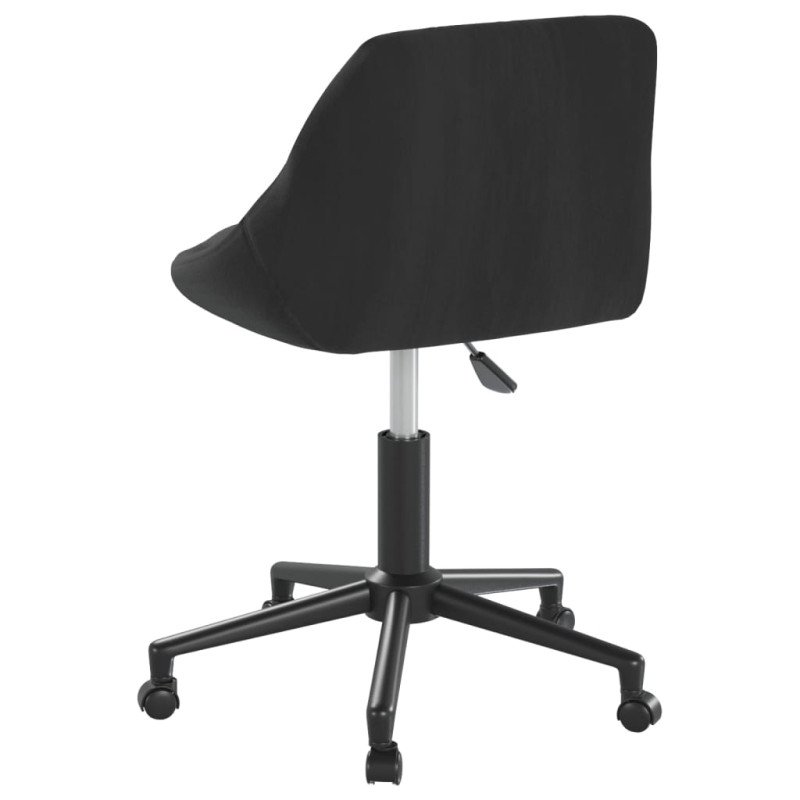 vidaXL Otočná jedálenská stolička čierna zamatová 