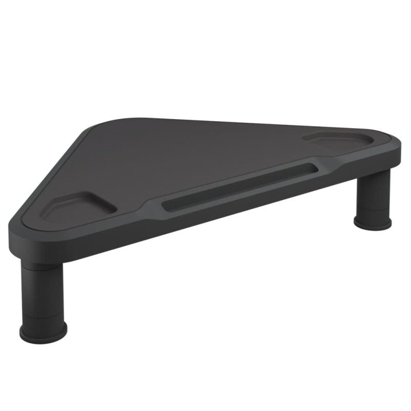vidaXL Rohový stojan na monitor čierny 49x28x10,5 cm