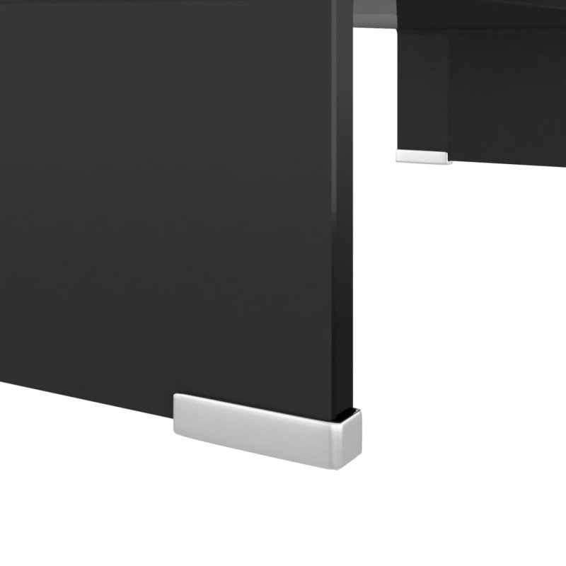 vidaXL Sklenený TV stojan/stojan pod monitor, čierny, 60x25x11 cm vidaXL Sklenený TV stojan/stojan pod monitor, čierny, 60x25x11 cm