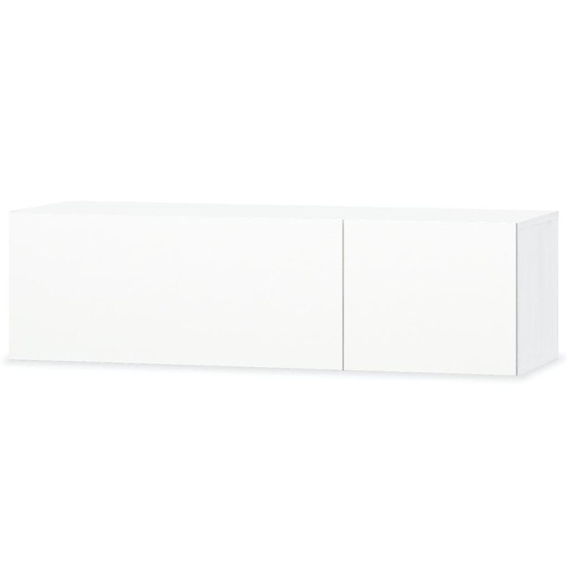 vidaXL Skrinka pod TV, drevotrieska 120x40x34 cm, vysoký lesk, biela