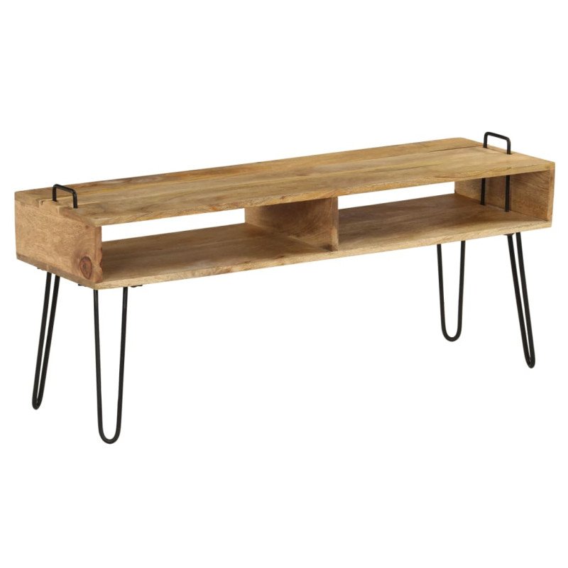 vidaXL TV stolík z masívneho mangovníkového dreva 110x35x45 cm