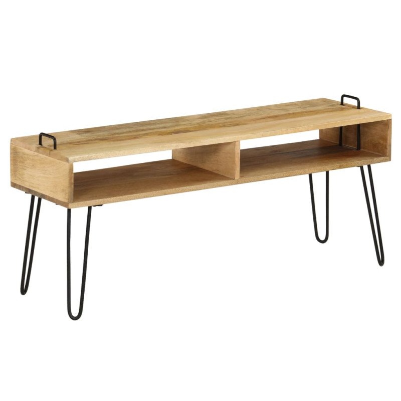 vidaXL TV stolík z masívneho mangovníkového dreva 110x35x45 cm