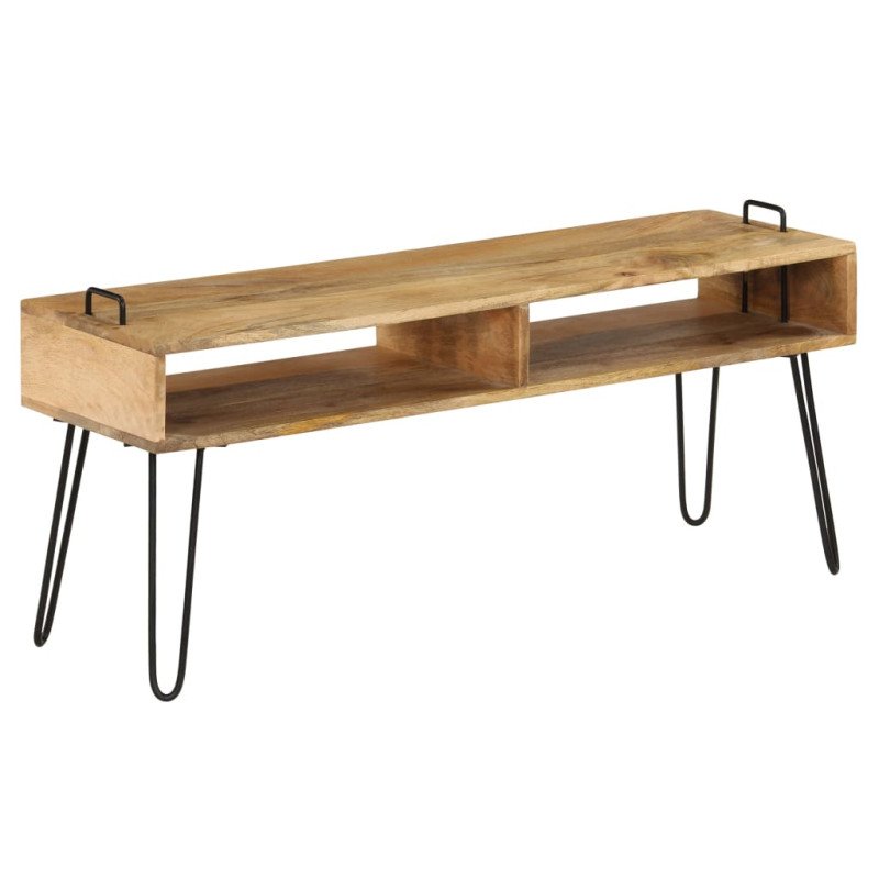 vidaXL TV stolík z masívneho mangovníkového dreva 110x35x45 cm