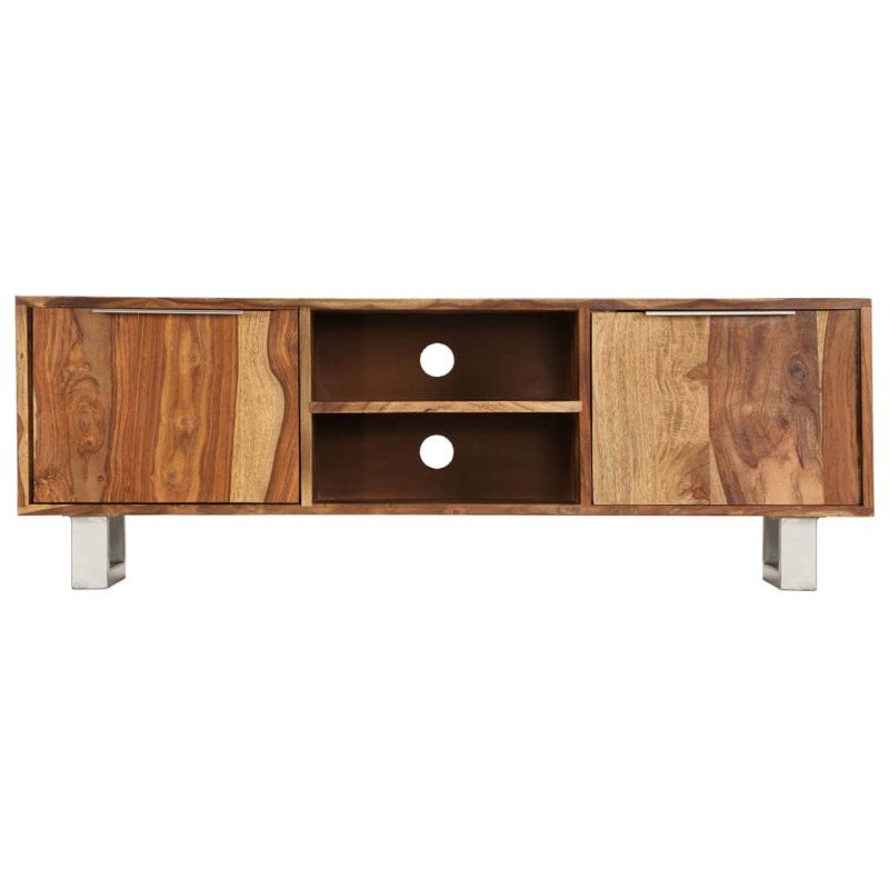 vidaXL TV stolík, sheeshamové drevo s medovým odtieňom 118x30x40 cm