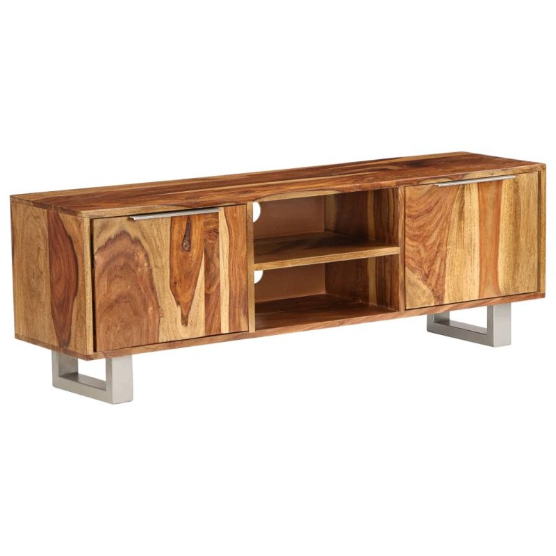 vidaXL TV stolík, sheeshamové drevo s medovým odtieňom 118x30x40 cm