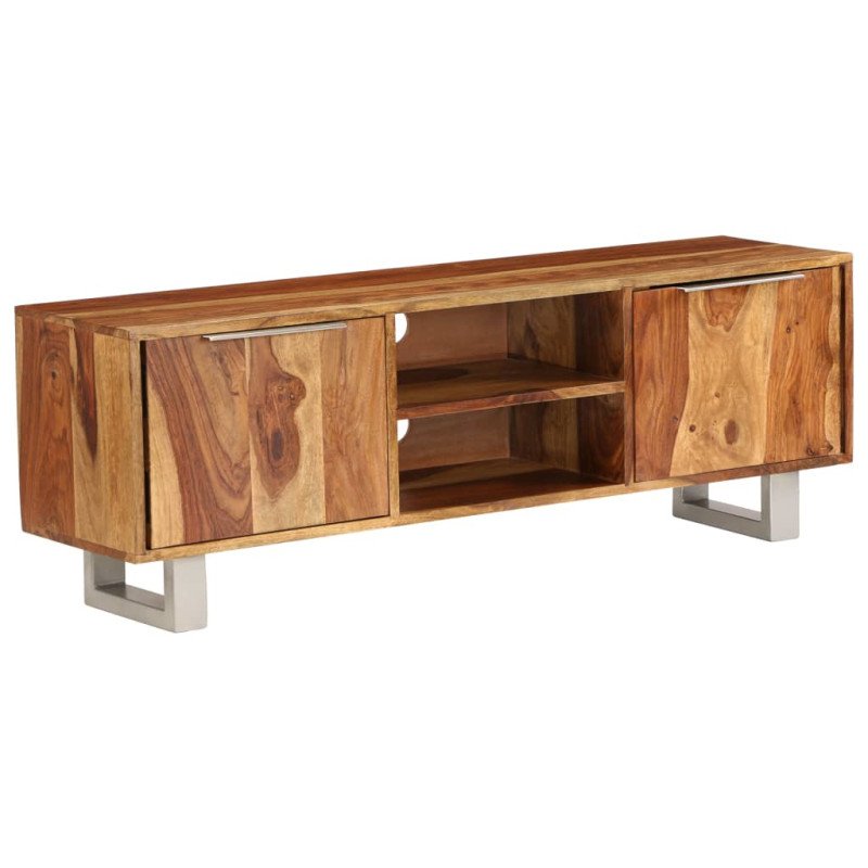 vidaXL TV stolík, sheeshamové drevo s medovým odtieňom 118x30x40 cm