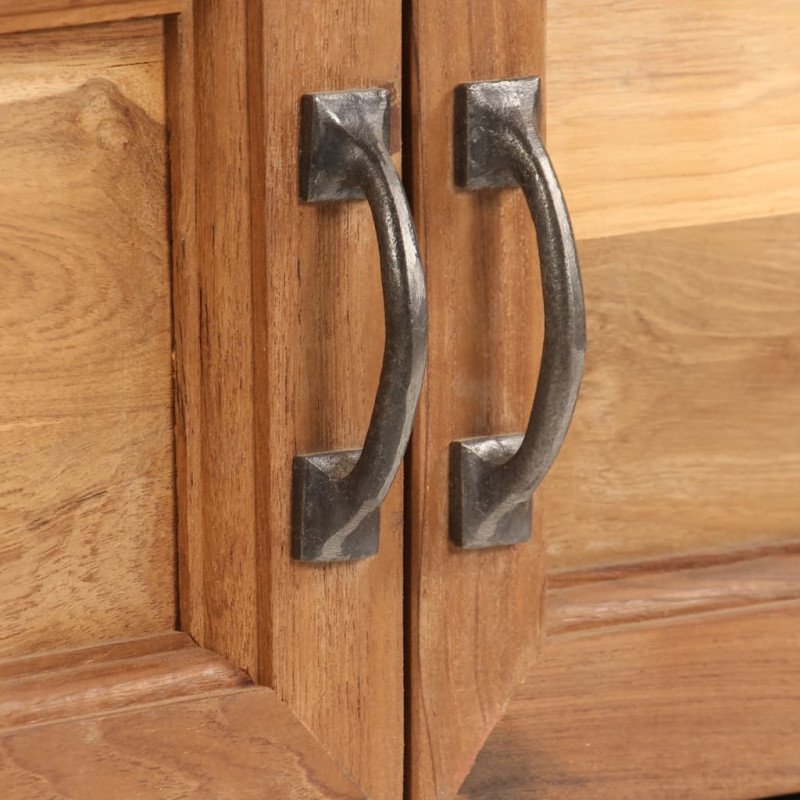 vidaXL TV skrinka, recyklované teakové drevo a oceľ 120x30x40 cm