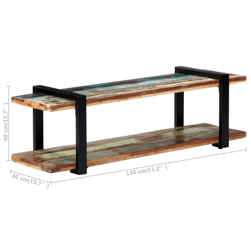 vidaXL TV skrinka 130x40x40 cm, recyklovaný masív