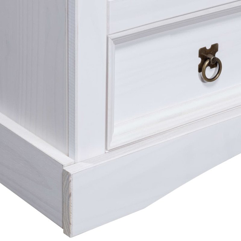vidaXL TV skrinka biela 91x43x56 cm mexická borovica Corona Range