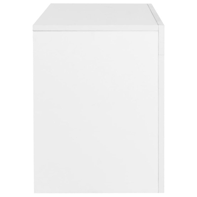 vidaXL TV skrinka s LED svetlami, vysoký lesk, biela 130x35x45 cm