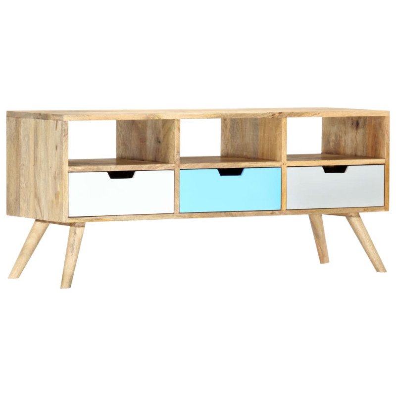 vidaXL TV skrinka 110x35x48 cm masívne mangovníkové drevo