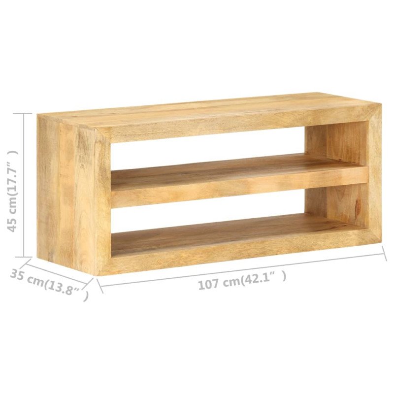 vidaXL TV skrinka 107x35x45 cm mangový masív