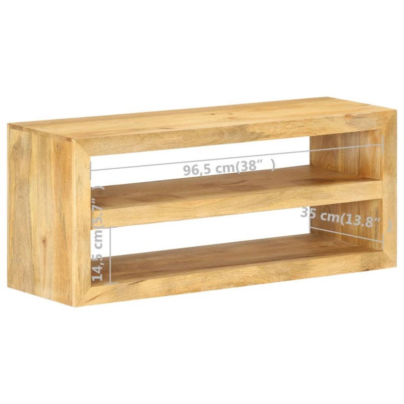 vidaXL TV skrinka 107x35x45 cm mangový masív