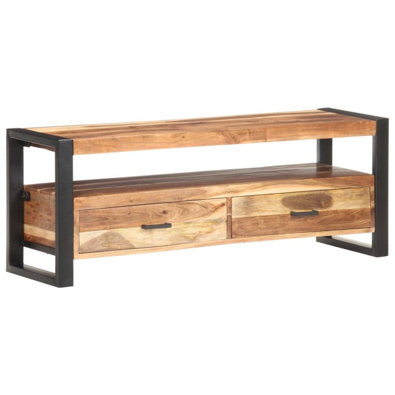 vidaXL TV skrinka 120x35x45 cm, drevený masív s medovým náterom