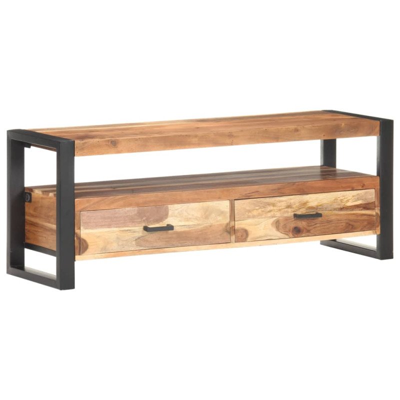 vidaXL TV skrinka 120x35x45 cm, drevený masív s medovým náterom