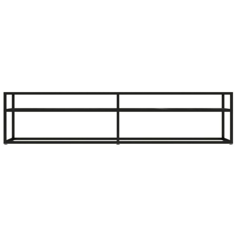 vidaXL TV skrinka, čierny mramor 180x40x40,5 cm, tvrdené sklo vidaXL TV skrinka, čierny mramor 180x40x40,5 cm, tvrdené sklo