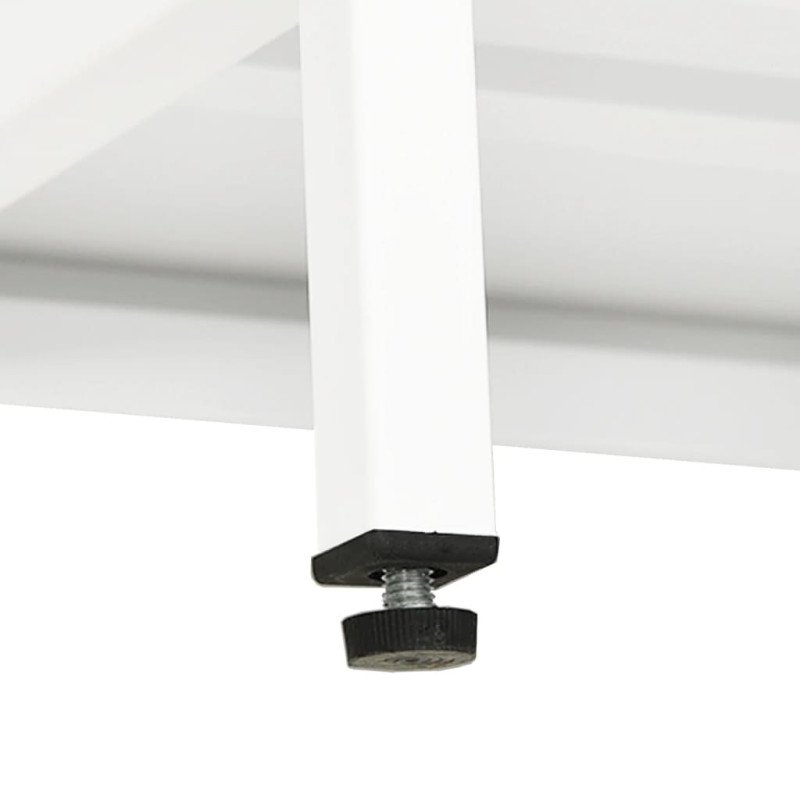 vidaXL TV skrinka biela 105x35x52 cm oceľ a sklo