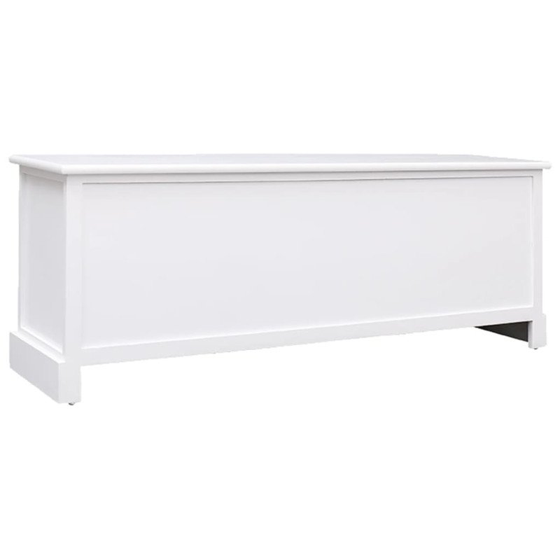 vidaXL TV skrinka biela 108x30x40 cm masívne drevo paulovnie