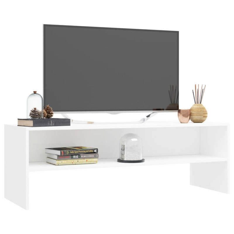 vidaXL TV skrinka biela 120x40x40 cm drevotrieska 