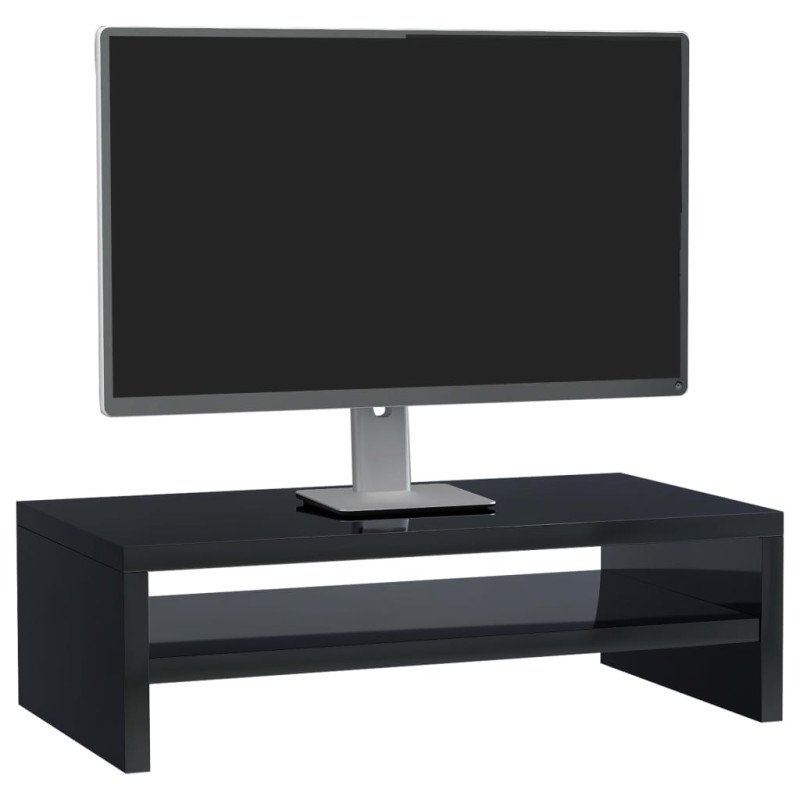 vidaXL Stojan na monitor lesklý čierny 42x24x13 cm drevotrieska vidaXL Stojan na monitor lesklý čierny 42x24x13 cm drevotrieska