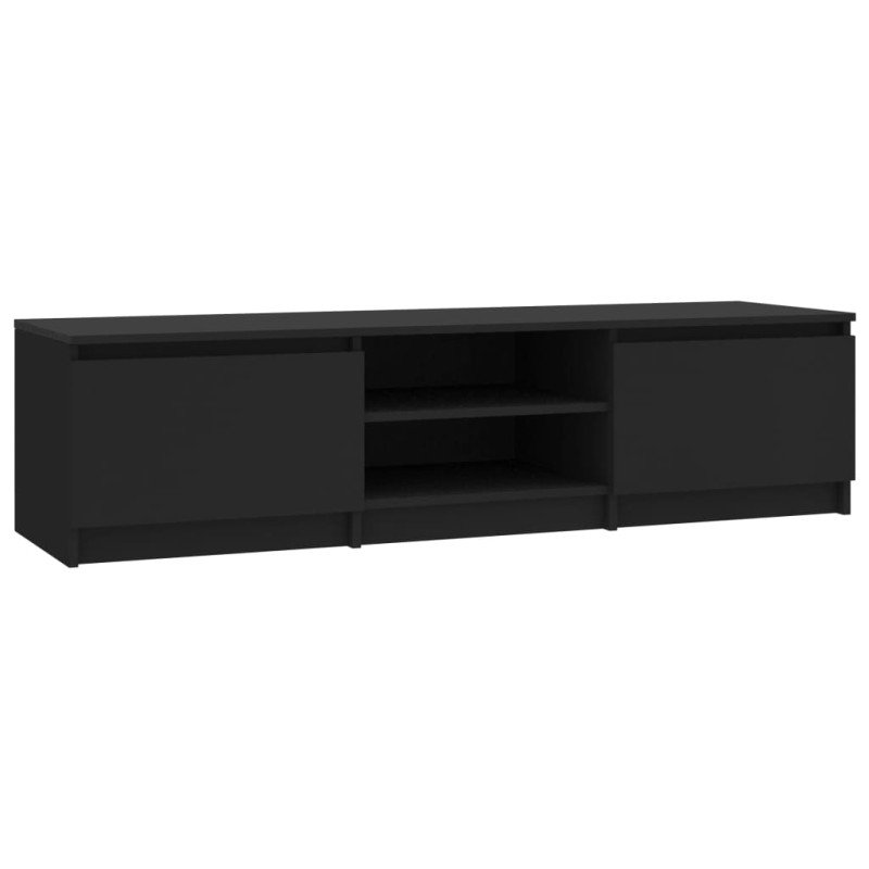 vidaXL TV skrinka, čierna 140x40x35,5 cm, drevotrieska