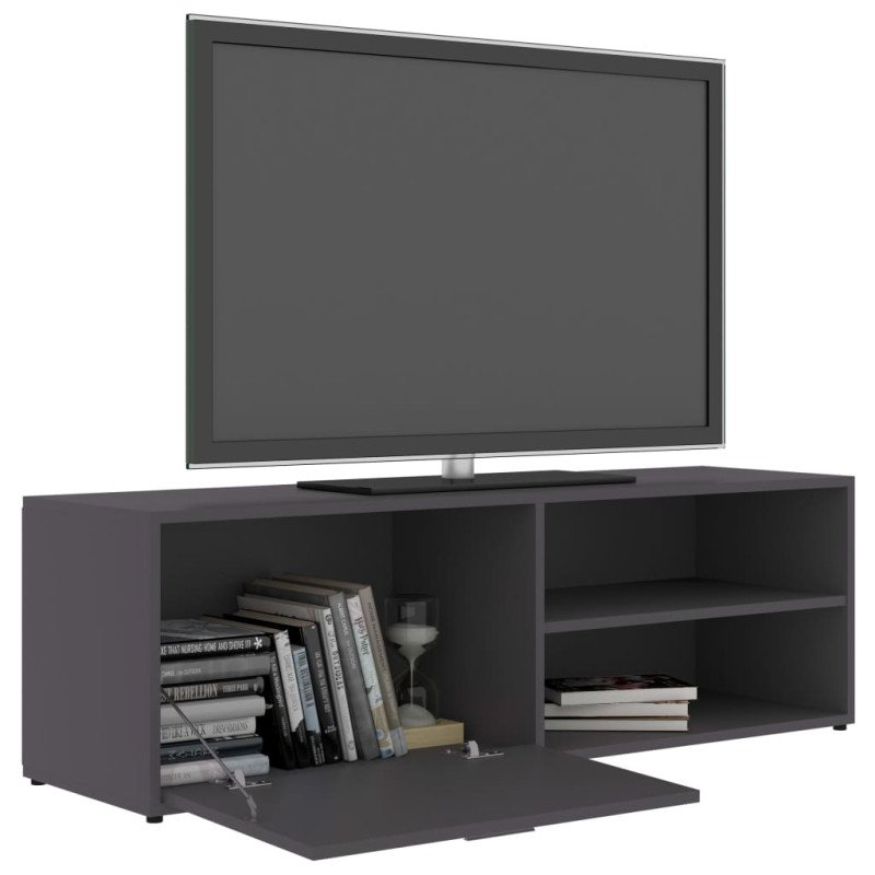 vidaXL TV skrinka, sivá 120x34x37 cm, drevotrieska