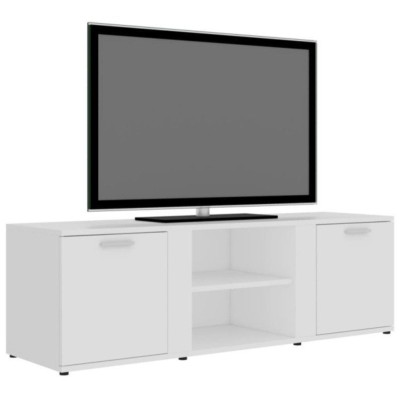 vidaXL TV skrinka, biela 120x34x37 cm, drevotrieska