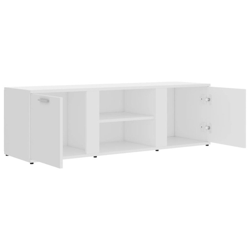 vidaXL TV skrinka, biela 120x34x37 cm, drevotrieska