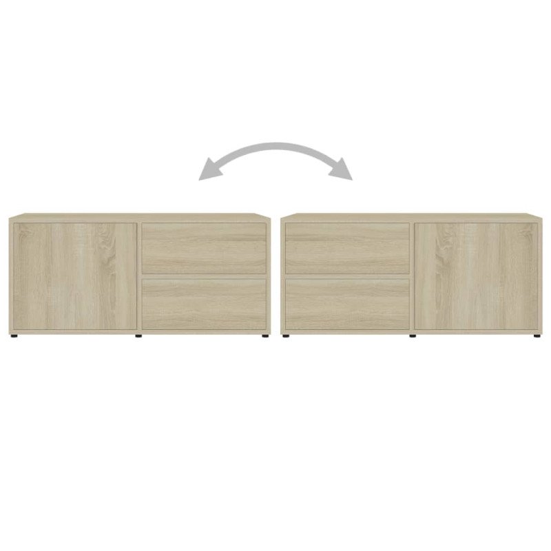 vidaXL TV skrinka, dub sonoma 80x34x36 cm, drevotrieska