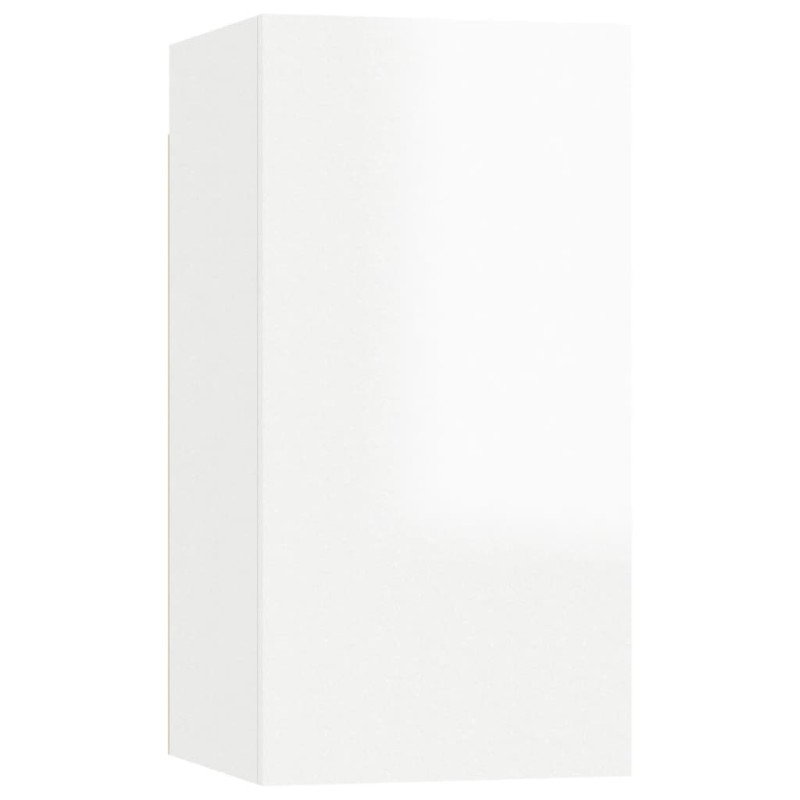 vidaXL TV skrinka, lesklá biela 30,5x30x60 cm, kompozitné drevo