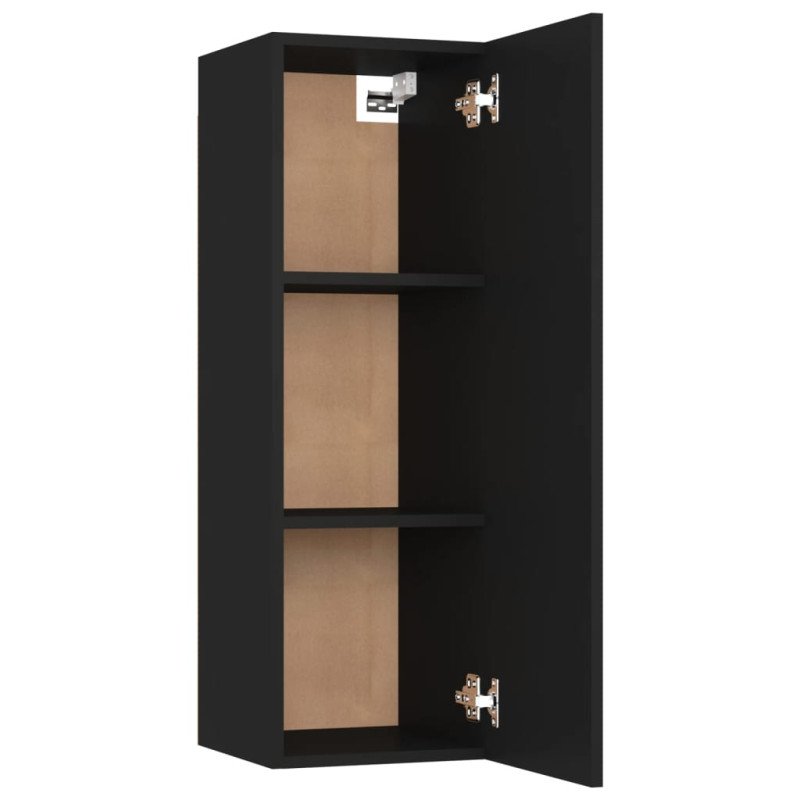 vidaXL TV skrinka, čierna 30,5x30x90 cm, kompozitné drevo