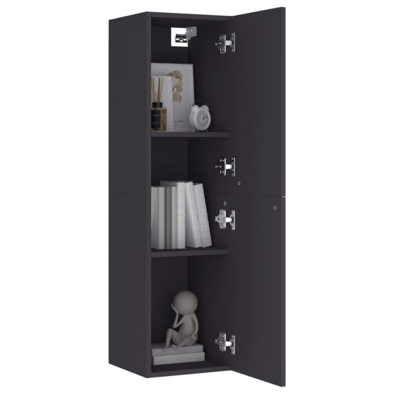 vidaXL TV skrinky 2 ks, sivé 30,5x30x110 cm, kompozitné drevo