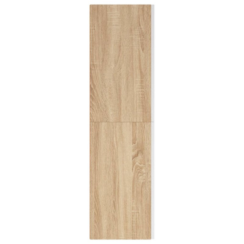 vidaXL TV skrinky 2 ks, biela+sonoma 30,5x30x110 cm, kompozitné drevo