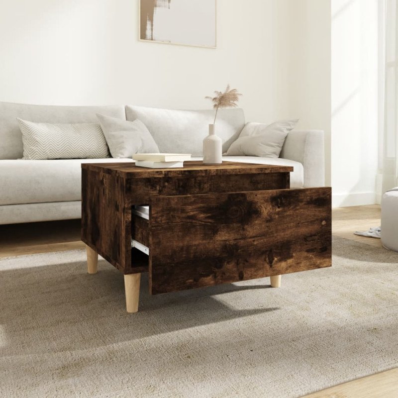 vidaXL Bočné stolíky 2 ks dymový dub 50x46x35 spracované drevo