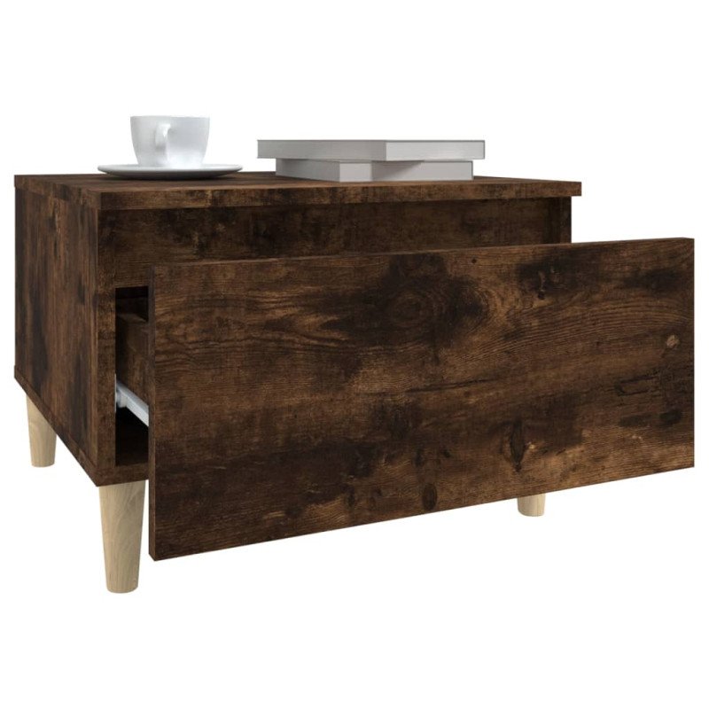 vidaXL Bočné stolíky 2 ks dymový dub 50x46x35 spracované drevo
