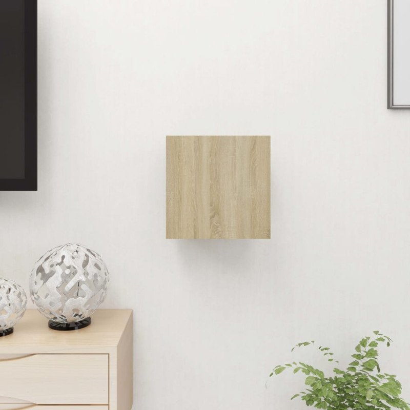 vidaXL Nástenná TV skrinka dub sonoma 30,5x30x30 cm