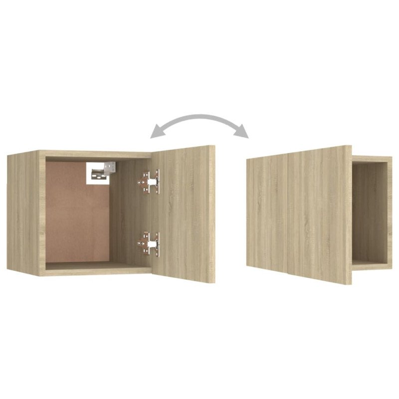 vidaXL Nástenná TV skrinka dub sonoma 30,5x30x30 cm
